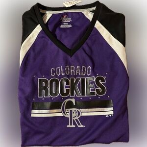 Colorado Rockies Majestic women's bling
Jersey BN sz med